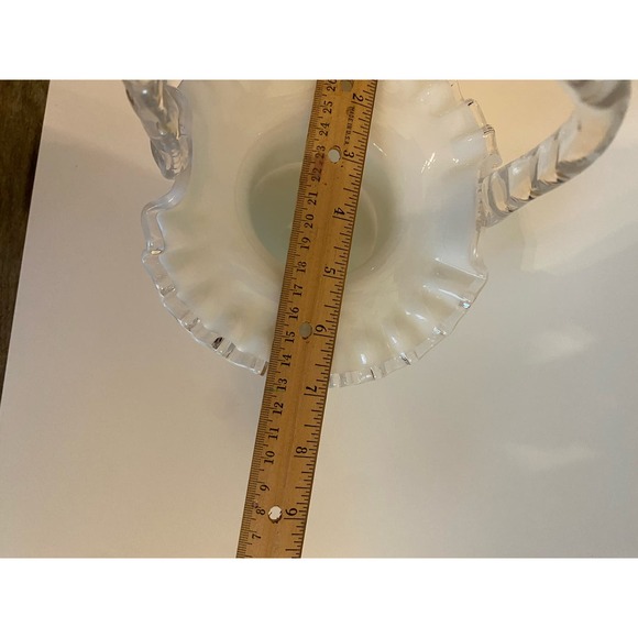 Fenton Silver Crest Ruffled Basket - Picture 9 of 11